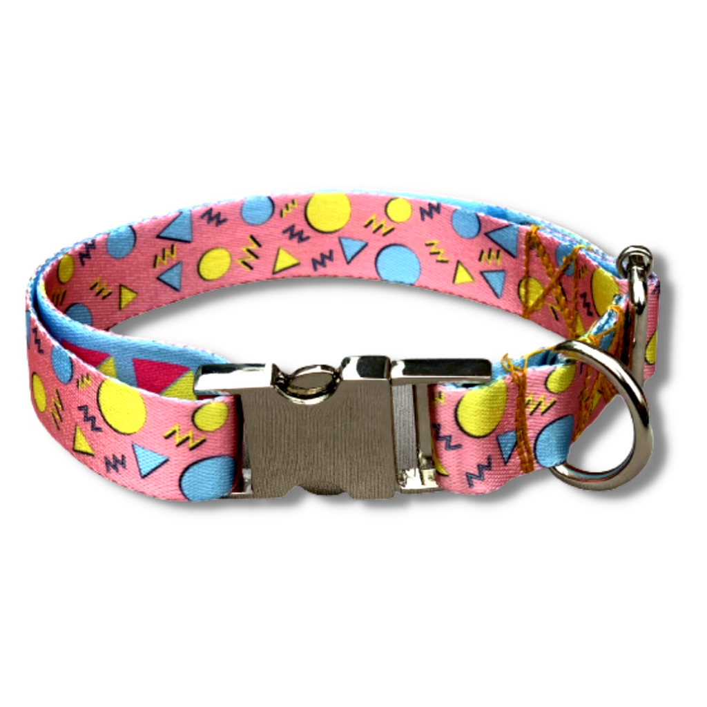 BNB - Printed Collar for Dog- Pink Triangular