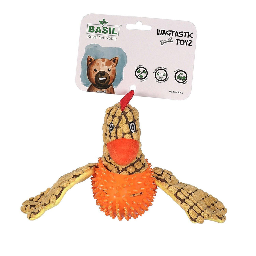 Bird Plush Toy with Squeaky Neck And TPR. - Bark N' Bones By Bella