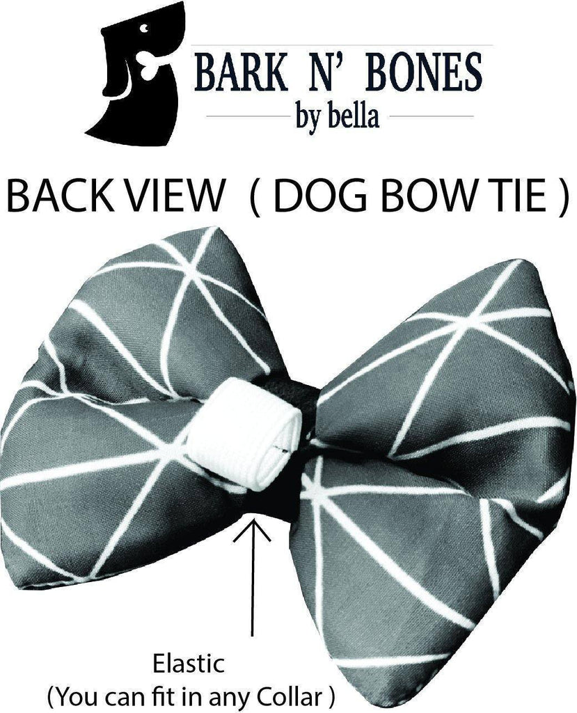 BNB Hand Print Dog Bowtie - Bark N' Bones By Bella