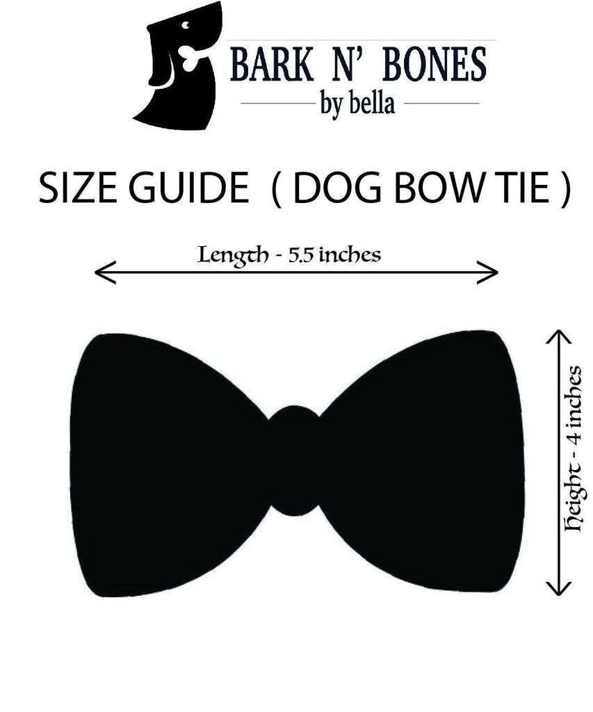 BNB Hand Print Dog Bowtie - Bark N' Bones By Bella